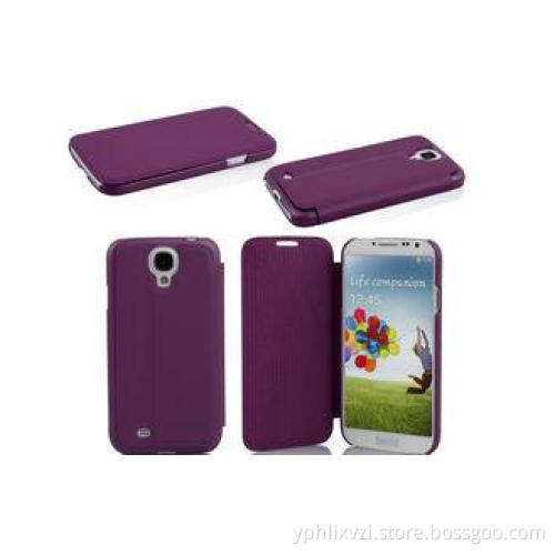 Samsung Galaxy Purple Leather Cell Phone Case With Stand An